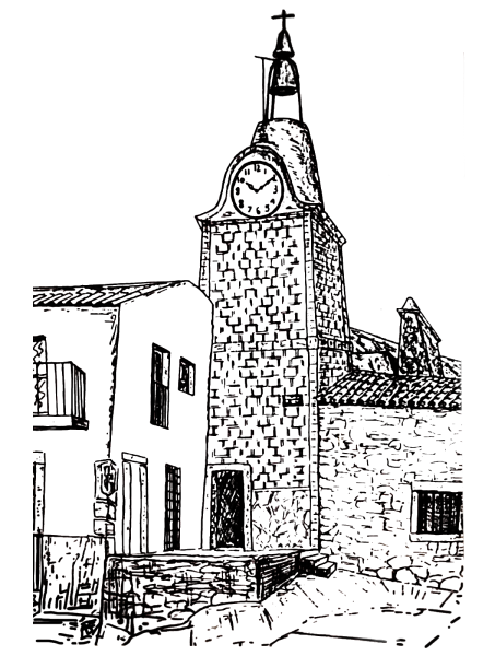 El reloj de la villa dibujo